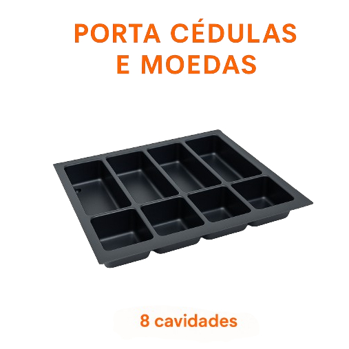 Gaveta Dinheiro Registradora Niqueleira 8 Divisór