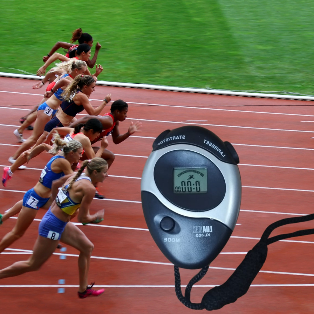 Cronômetro Mão Digital Progressivo Alarme Esporte Profissional Com Corda