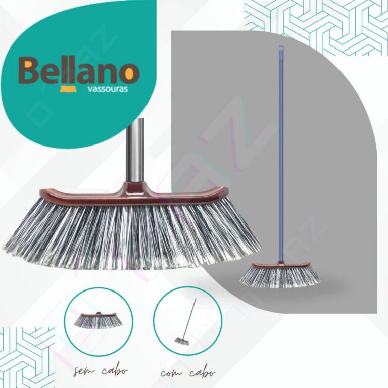 Vassoura Italiana Bellano Limpeza Macia de Casa co