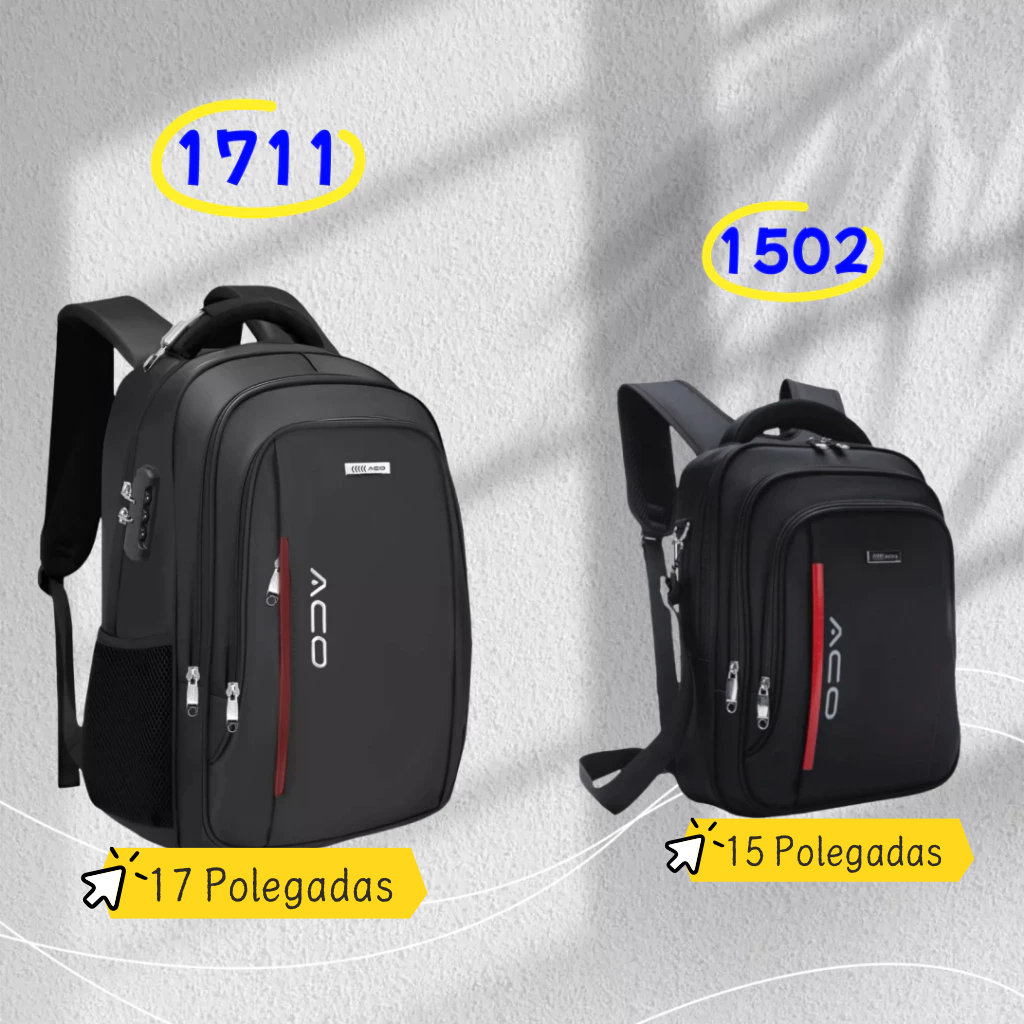 2026 Nova Mochila Notebook Unissex Resistente Reforçada – ACO