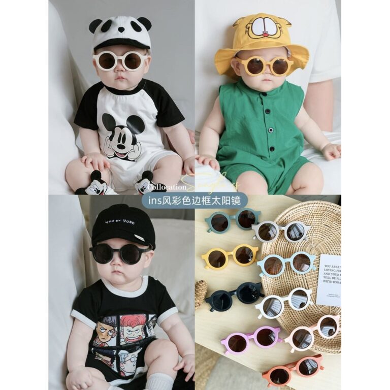 KIT2 Óculos De Sol Infantil Redondo Estiloso Prot
