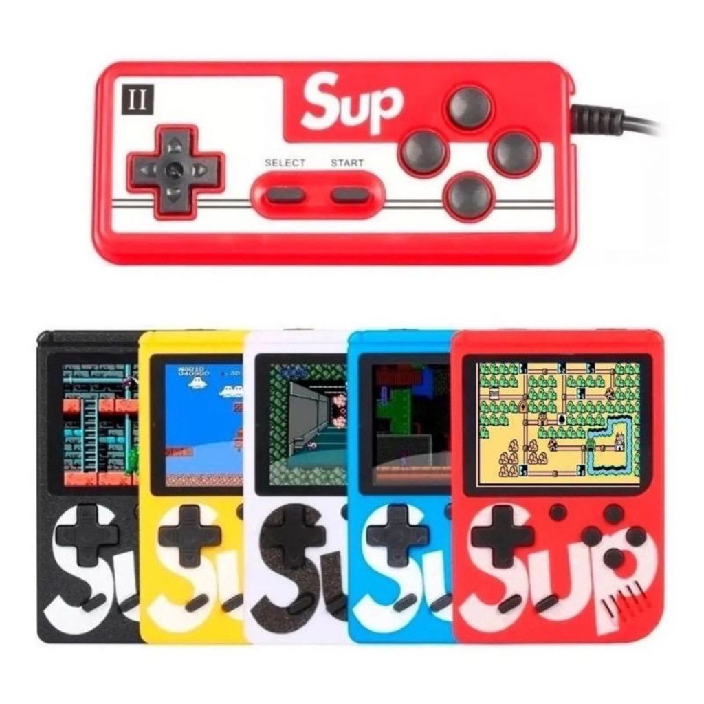 Mini 400 Game Nintendo Vídeo Portátil Jogos Sup Retrô Clássicos Antigos Anos 80 com Controle Para 2