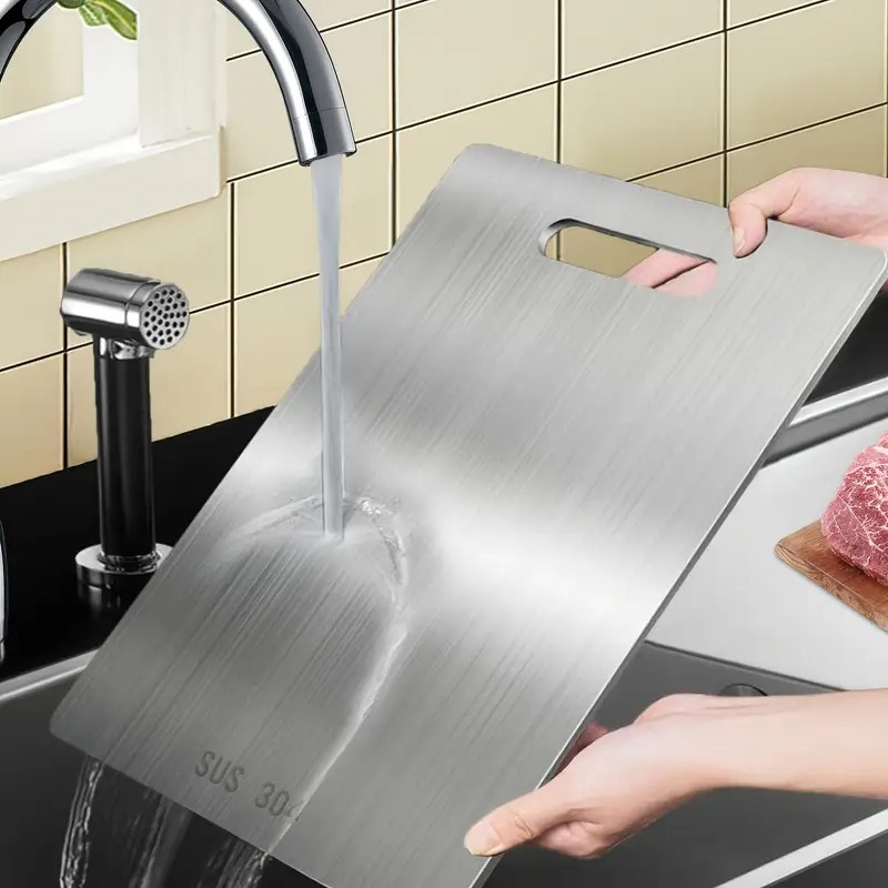 Tábua de Corte Cozinha Em Aço Inoxidável 33CMX24CM