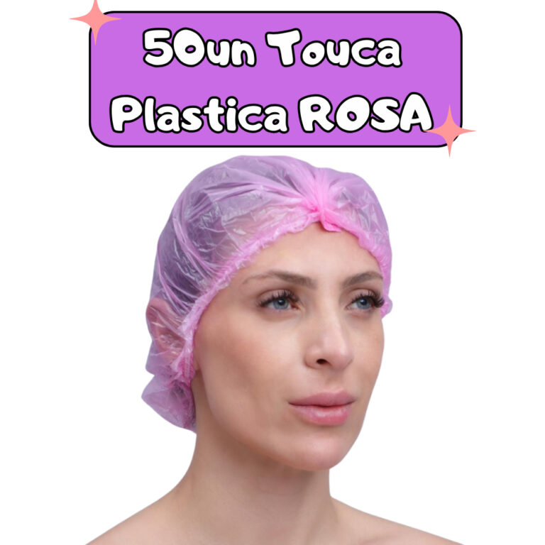 50un Touca PLÁSTICA Descartável ROSA | Hidrataç