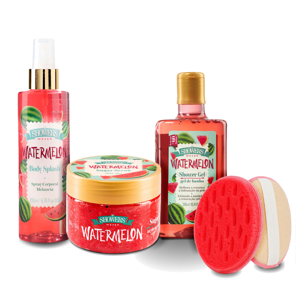 Wever Showers Kit com Gel de Banho + Esfoliante Corporal + Body Splash + Brinde exclusivo