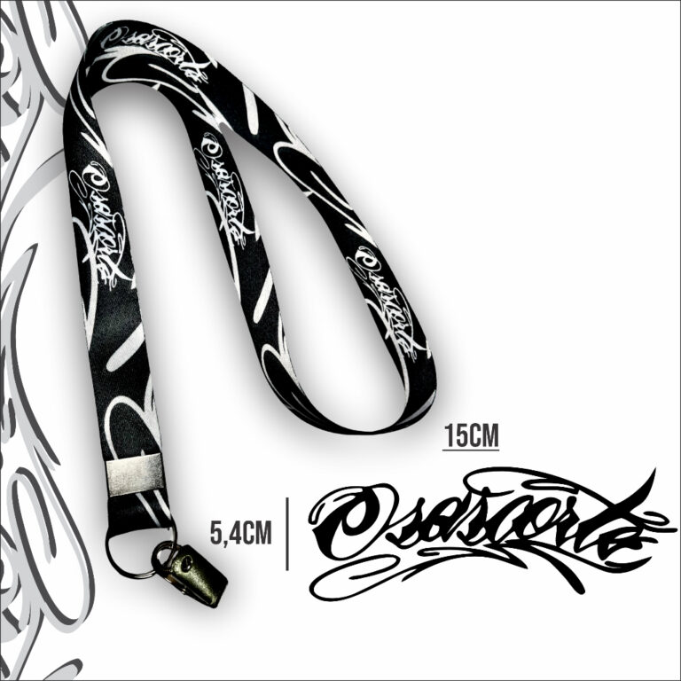 Cordão Chaveiro Osascorte e Adesivo para moto car
