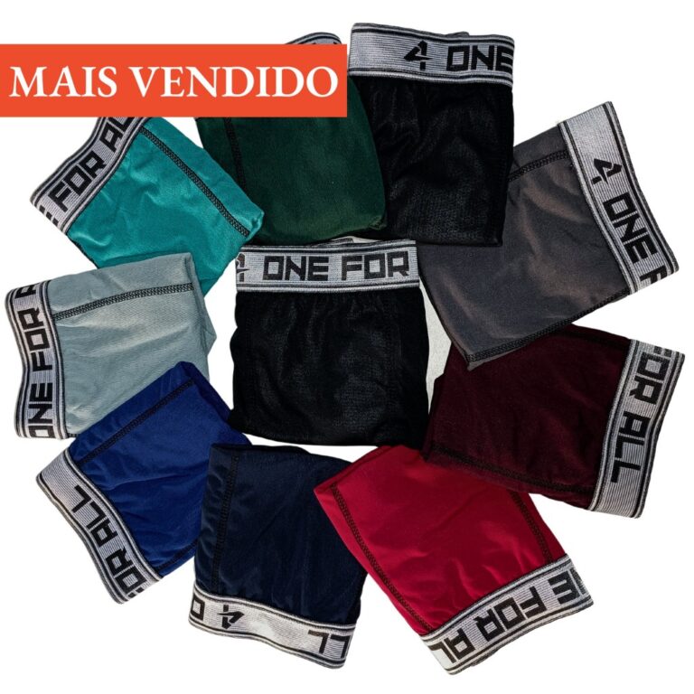 Kit com 10 ou 5 Cuecas Boxer LISAS Adulto Envio Im