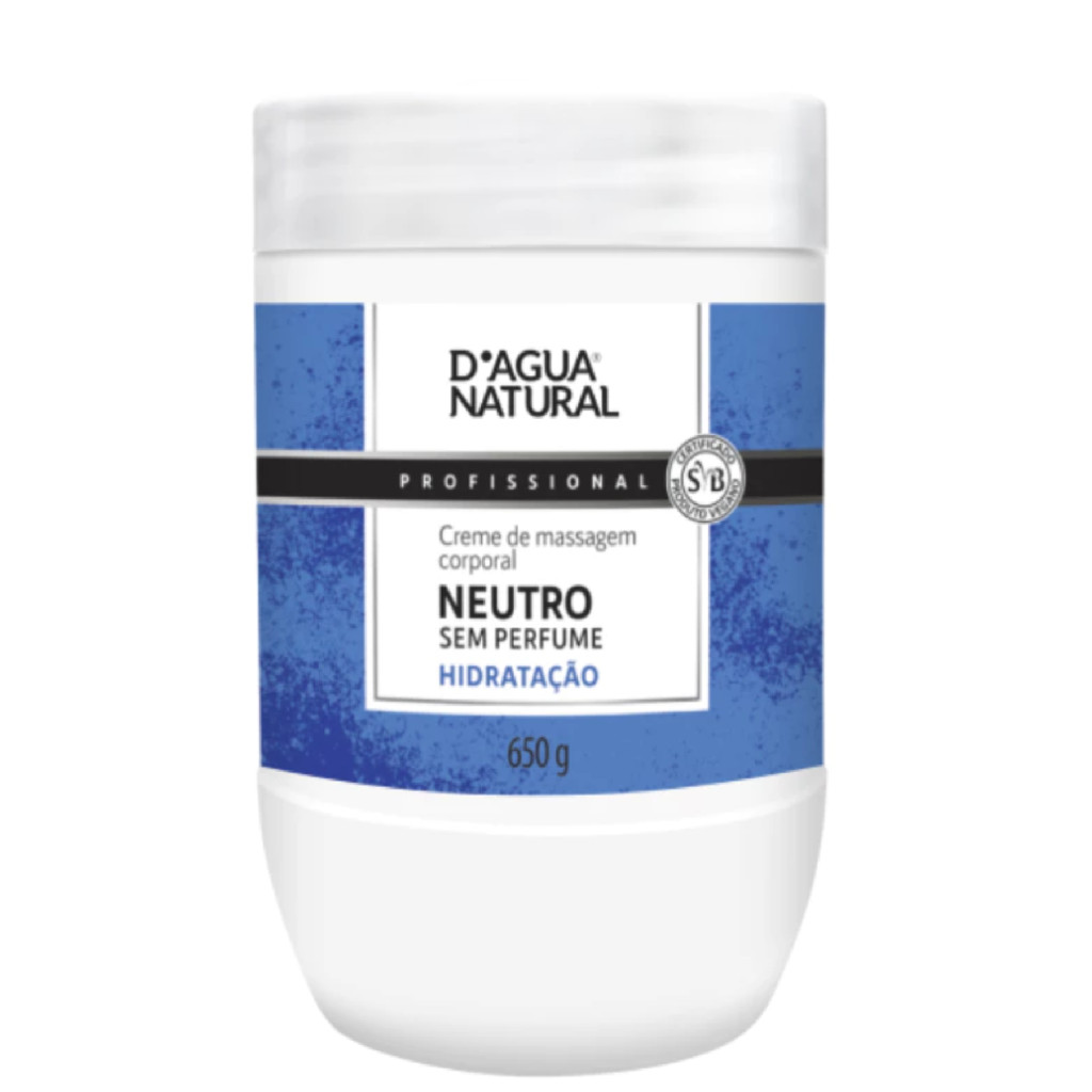Dagua Creme de Massagem Corporal Neutro Hidratação 650g