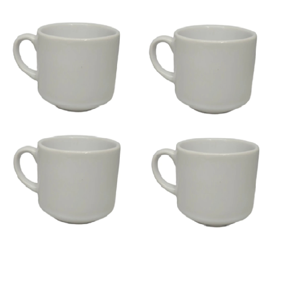 10 Xícara Sublimação 180ml Oxford Porcelana Empilhável Hotel – Não acompanha Pires