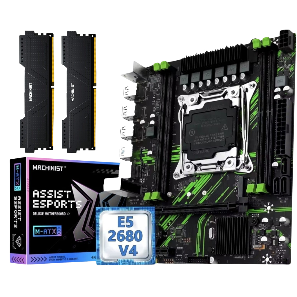 Kit Xeon Placa Mãe  X99 Ddr4 + Processador Intel Xeon + Memoria Ram