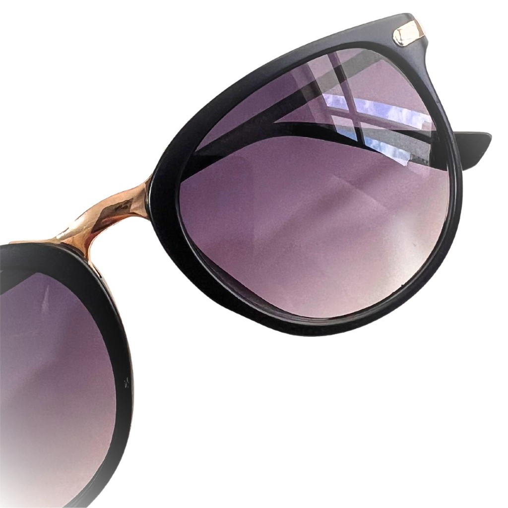 Óculos De Sol Feminino Luxo Preto Clássico Proteção Uv4