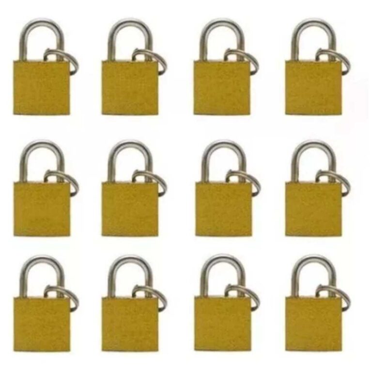 Cadeados Cartela Com 12 e Unidades N. 28 Para Mala