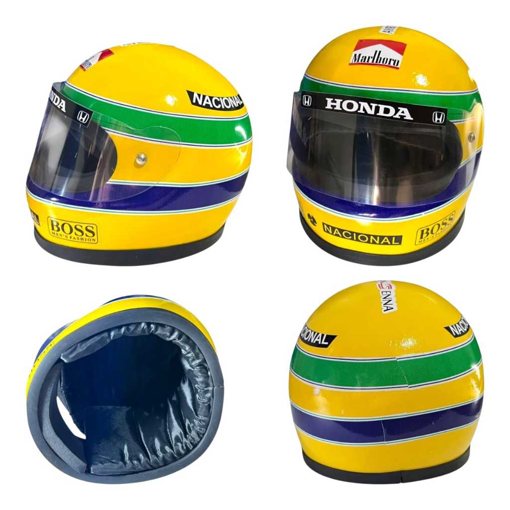 Miniatura Capacete Ayrton Senna Ímola 1994 – 13 Cm