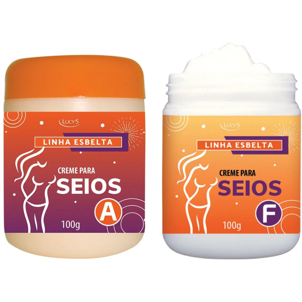 Kit Creme Aumenta e Firmador de Seios Efeito Volume e Lifting Com Adipofill e Commipheroline Lucys