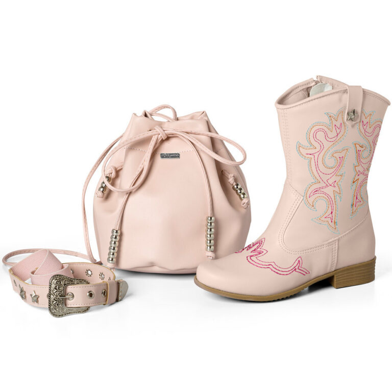 Kit Bota + Bolsa Texana Infantil Menina Rodeio Ori