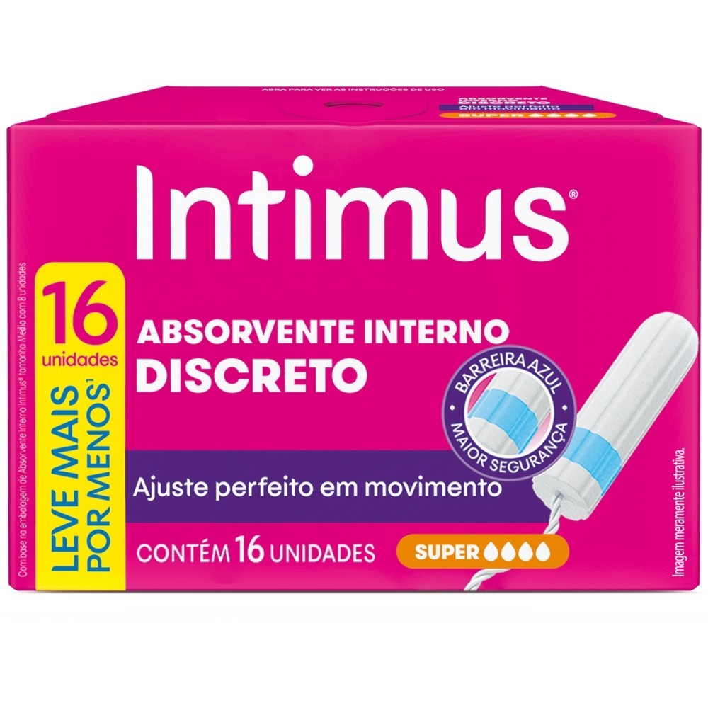 Absorvente Interno Intimus® Discreto Super 16 Un