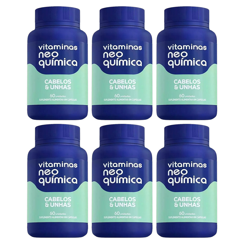 Kit 6 Vitamina Cabelos E Unhas 60Cps – Neo Química