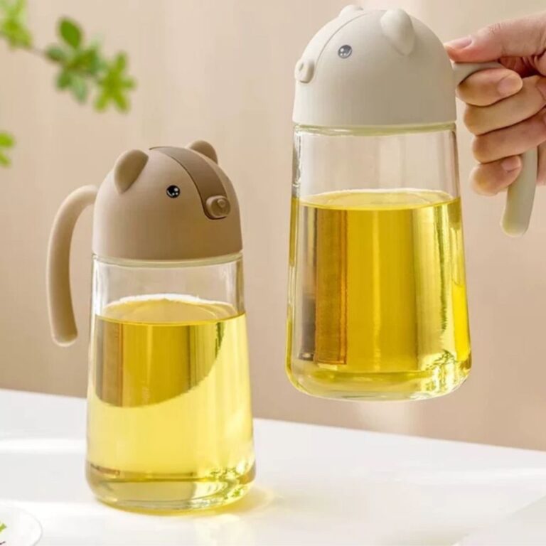 Jarra de óleo de vidro cozinha garrafa de óleo d