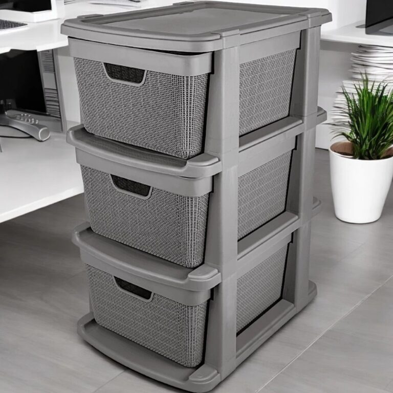 Gaveteiro Organizador de Chão em Plástico Com 3 