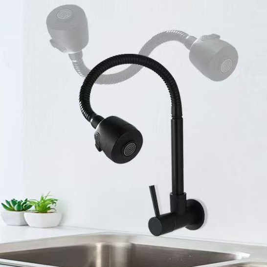 Inox Torneira  Prata/Preto Com Chuveiro Com Rotaç