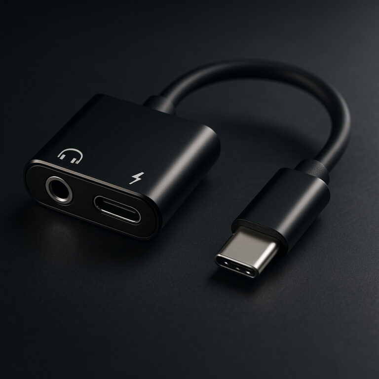 Adaptador De Fone De Ouvido 2 Em 1 Tipo C A 3,5 Mm