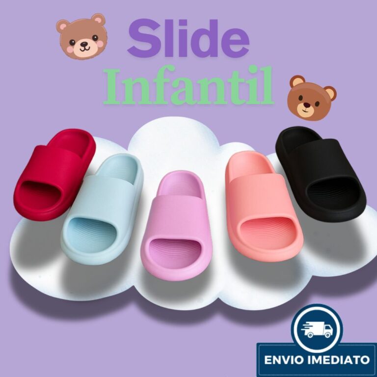 Chinelo nuvem infantil cores diversas confortavel 