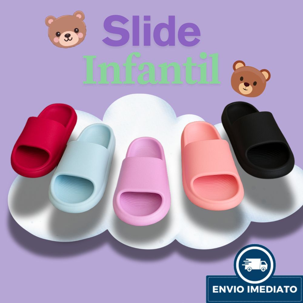 Chinelo nuvem infantil cores diversas confortavel e leve para crianças