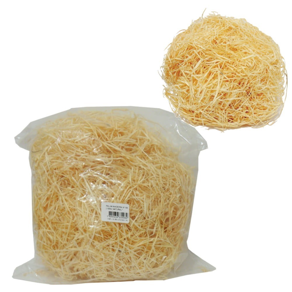 Palha decorativa natural para cestas e decorações – pacote de palha 50g