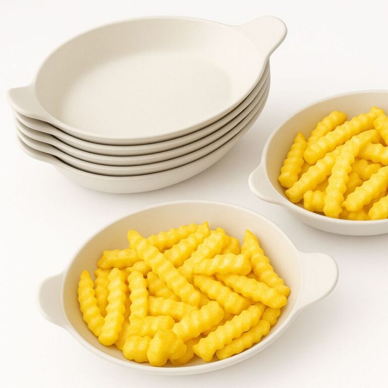 Kit 10 Petisqueira Plástica Barquinha Canoa 600ml