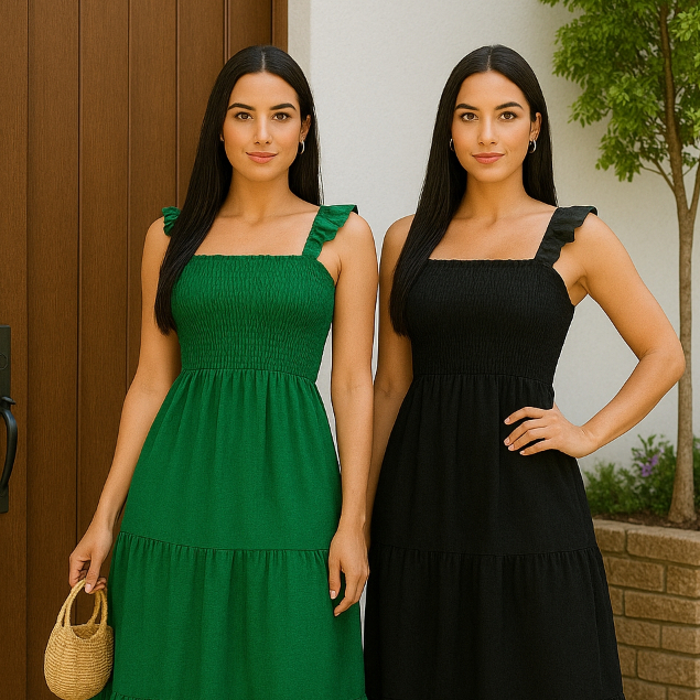 Vestido Longo Liso Lastex Feminino Soltinho Moda C