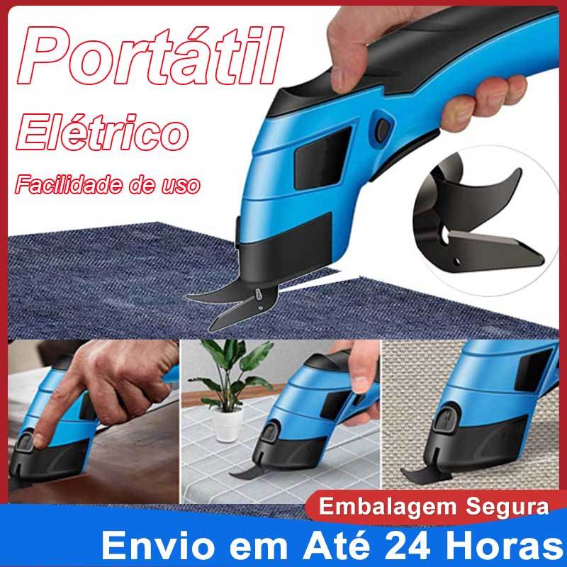 Tesoura Elétrica Para Tecidos USB Recarregável Bivolt Corte Rápido Profissional