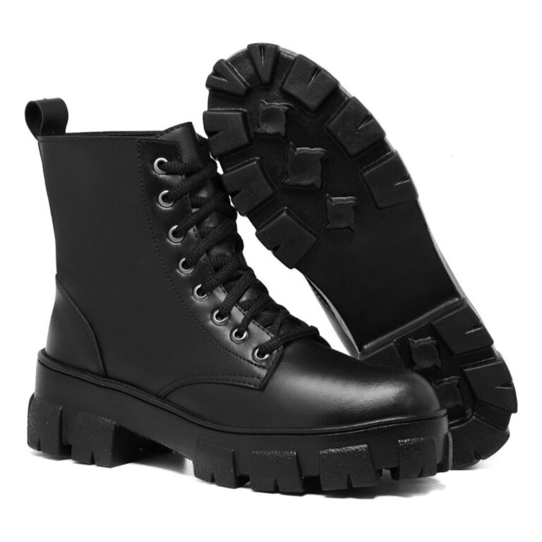 Bota Botinha Feminina Coturno Feminino Tratorada E