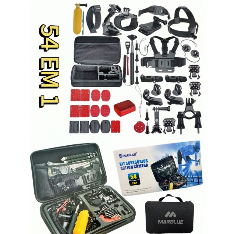 Kit Acessórios Câmera de Ação 54 em 1 Maleta G