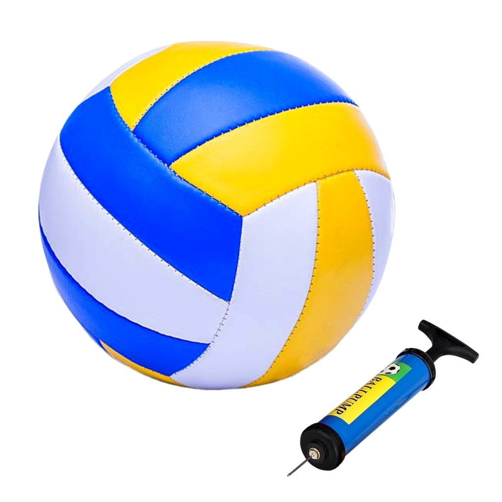 Bola Vôlei Tamanho N5 Oficial para Quadra/Praia + Bomba de Ar Inclusa