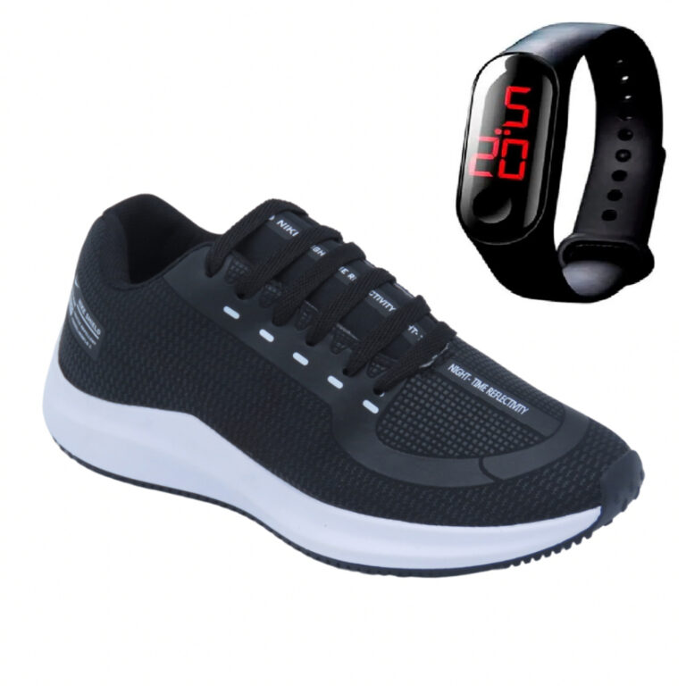 Tênis Masculino + Relógio Esportivo De Corrida-T