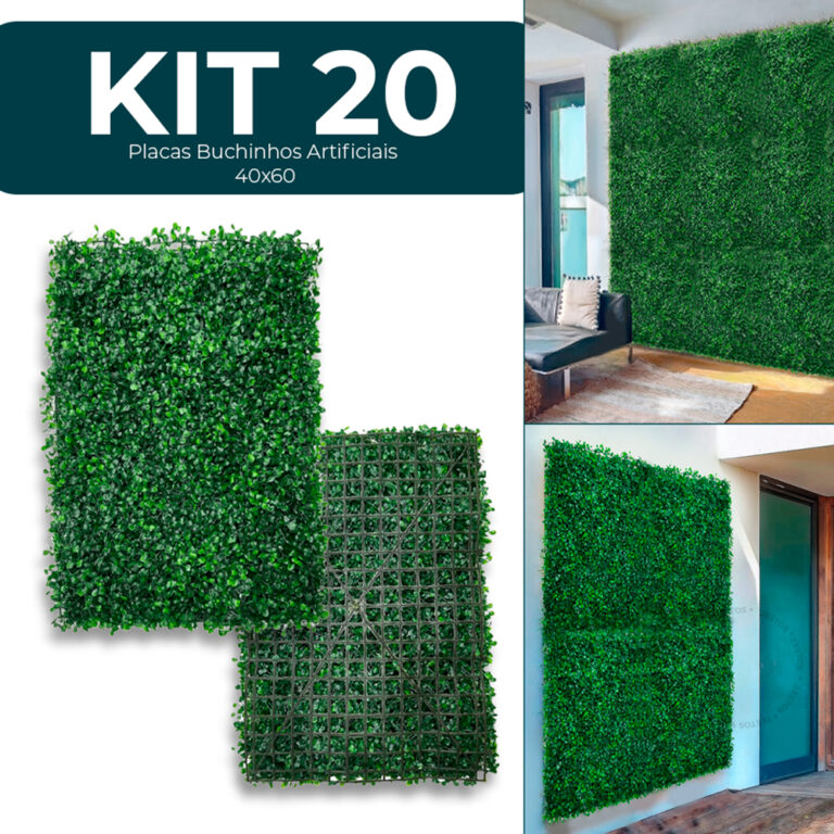 Kit 20 Unidades Placas 40×60 Buchinhos Grama 