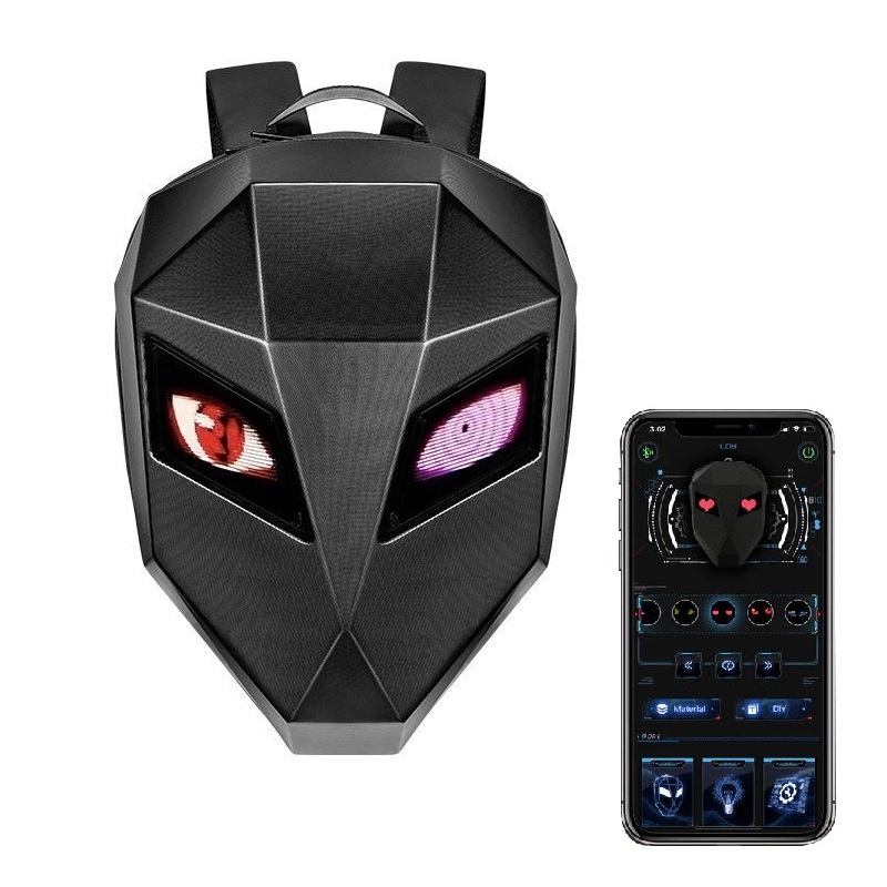 Mochila Led Bluetooth Para Moto Capacete Impermeável Smart