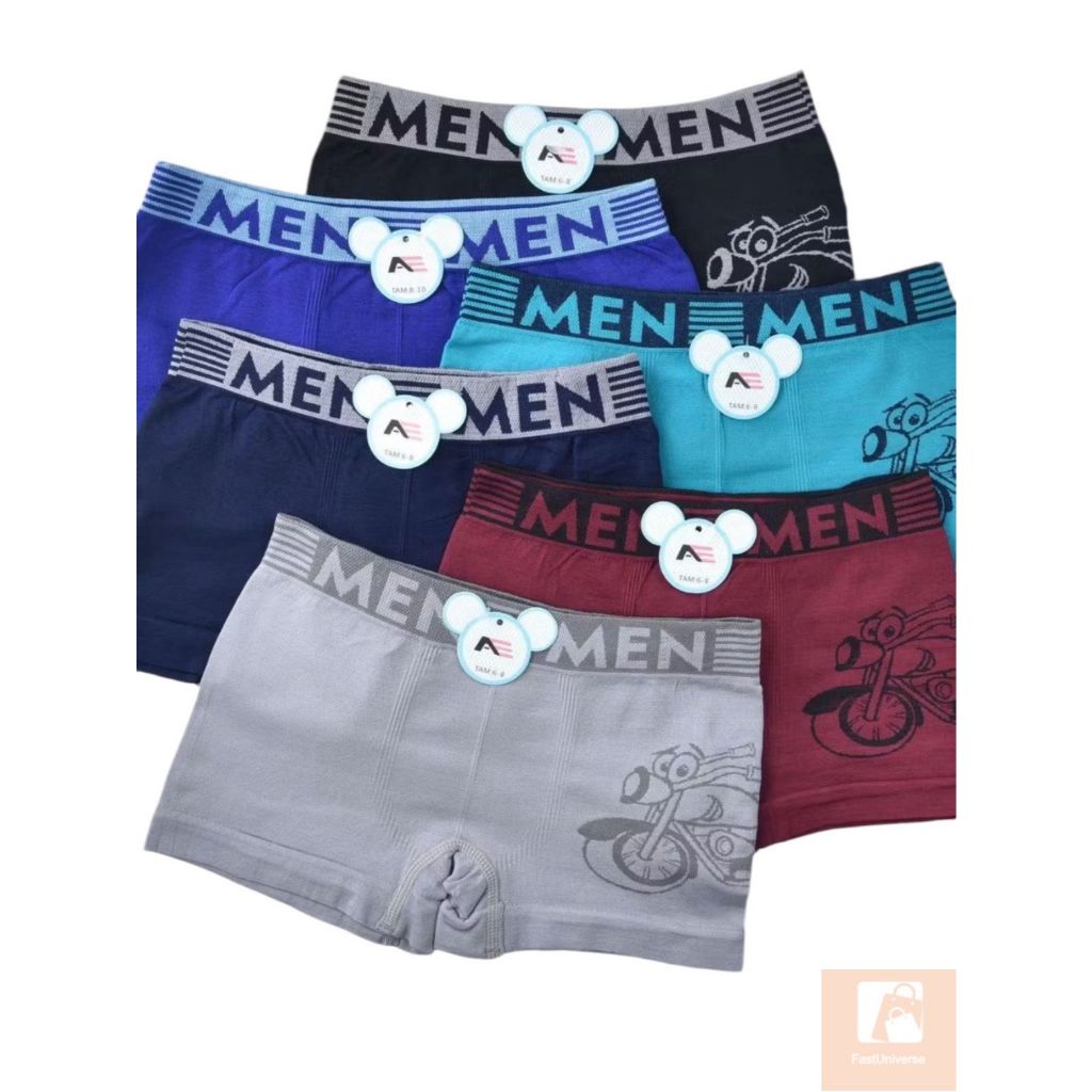 Cueca Box Infantil Sem costura Acabamento premium Confortavel