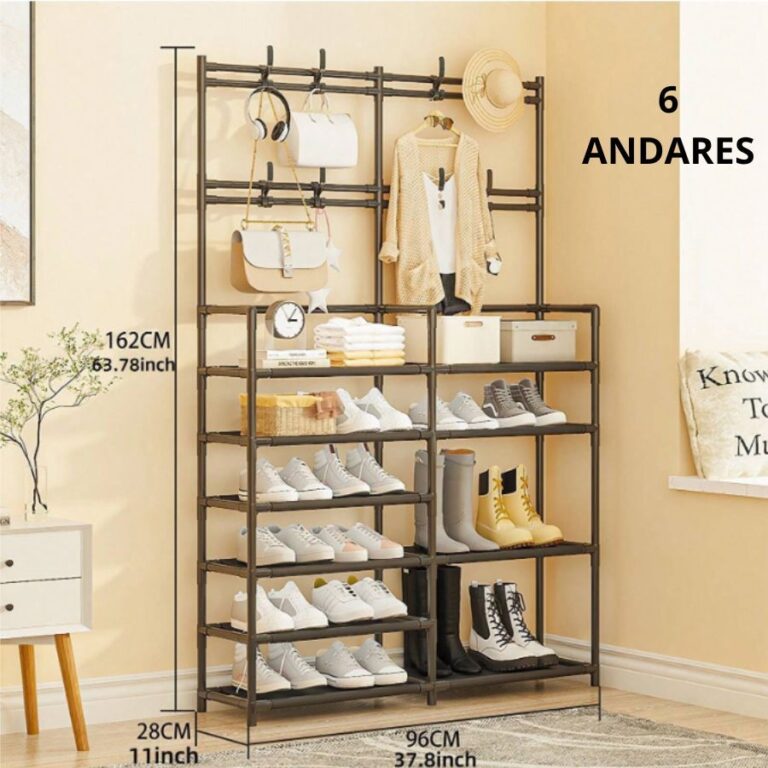 Sapateira Cabideiro Arara 4 5 6 ou 7 Andares Prate
