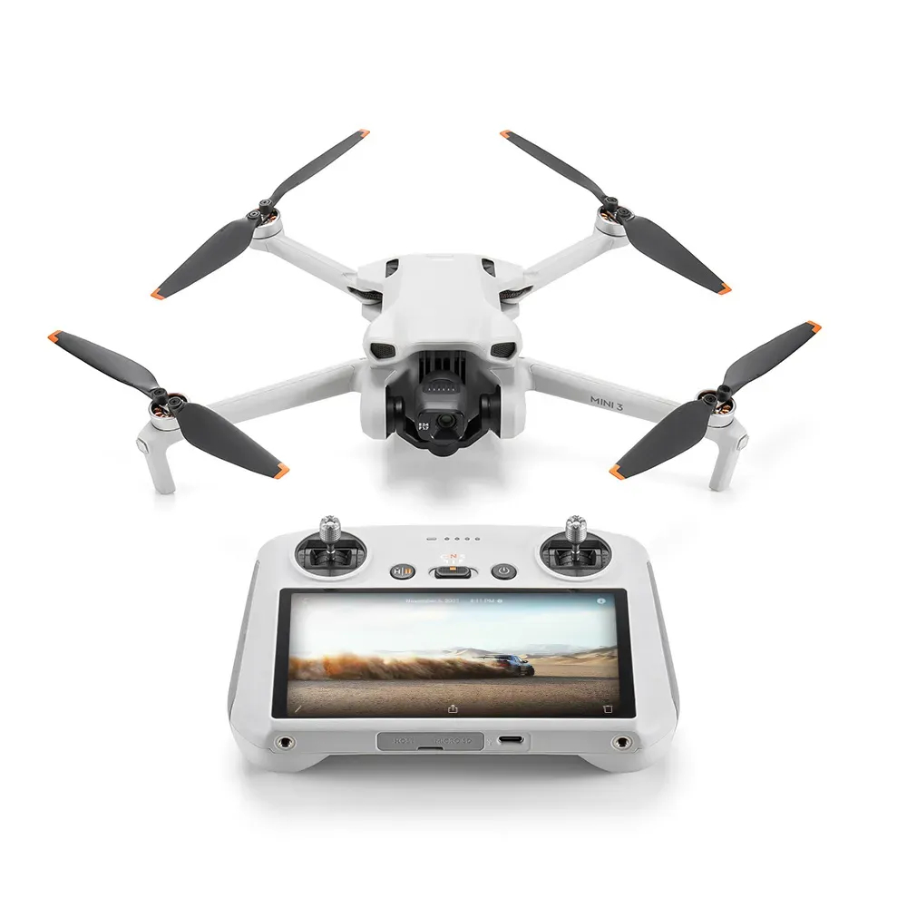 DJI Drone Dji Mini 3 Rc com câmera 4k + 1 Baterias Plus 3850mah 47m + Hub de Carregamento + Case Tra