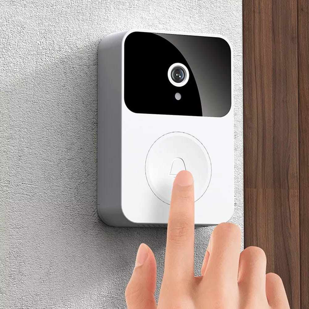 Campainha Com Câmera Vídeo Porteiro Sem Fio Wi-Fi HD Inteligente Smart Home Vê Pelo Celular Recarreg