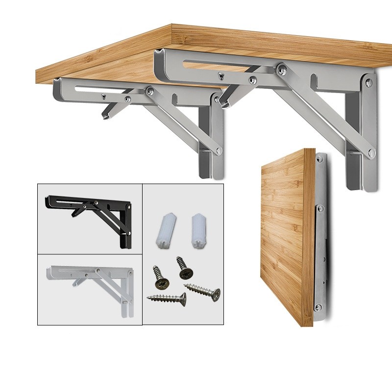 Kit 2 Suporte Dobravel Mao Francesa Retrátil Dobrável Reforçada Tampo para Mesa Varios tamanhos