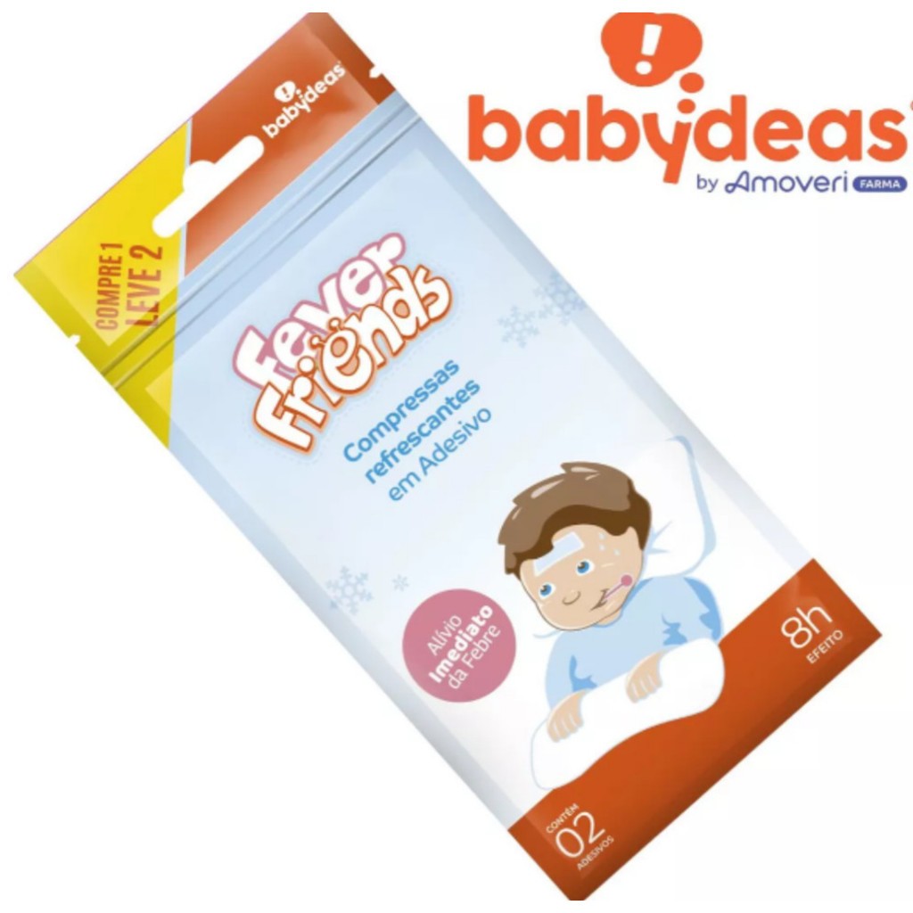 Compressa Refrescante Fever Friends Alívio Da Febre e Vacina Babydeas