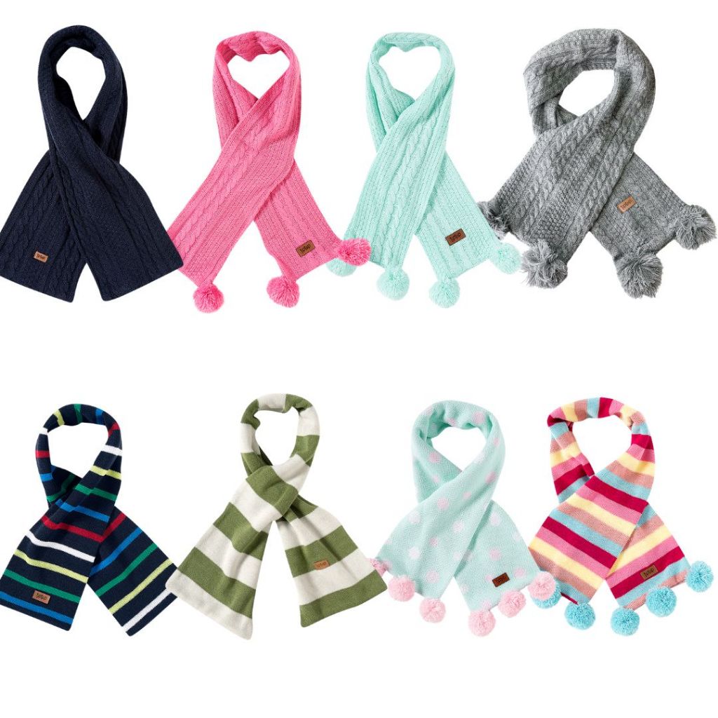 Cachecol Infantil em Tricot Tamanhos 1 a 8 Anos Menino / Menina