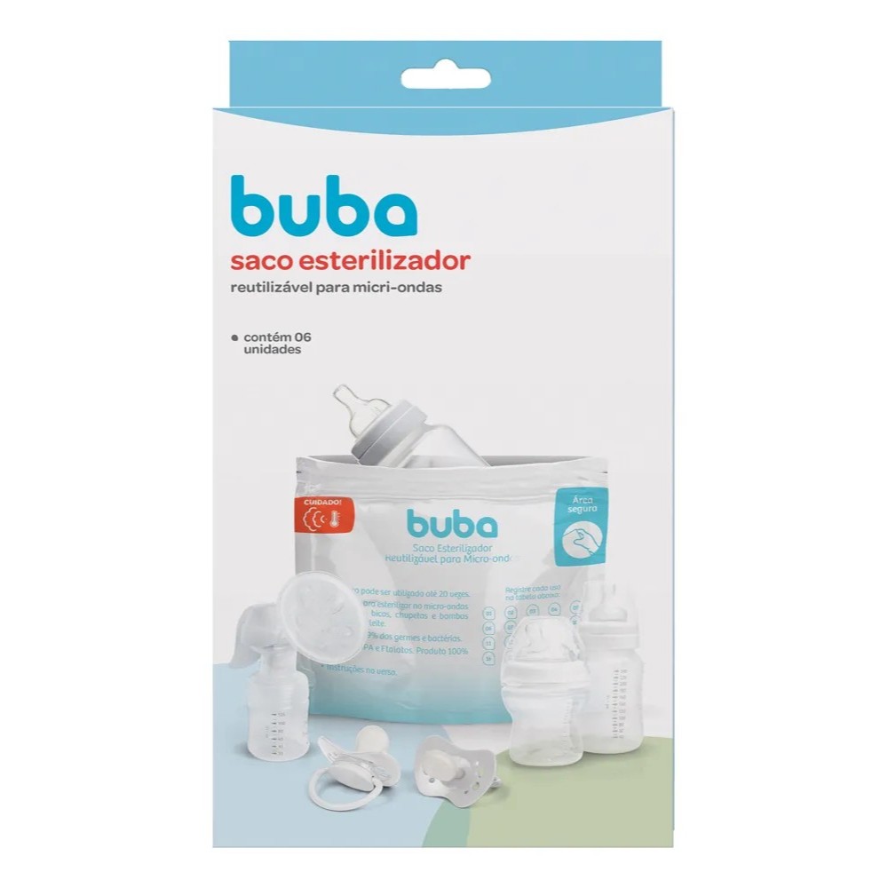Saco Esterilizador Reutilizável Para Micro-ondas 09814 Buba 0v