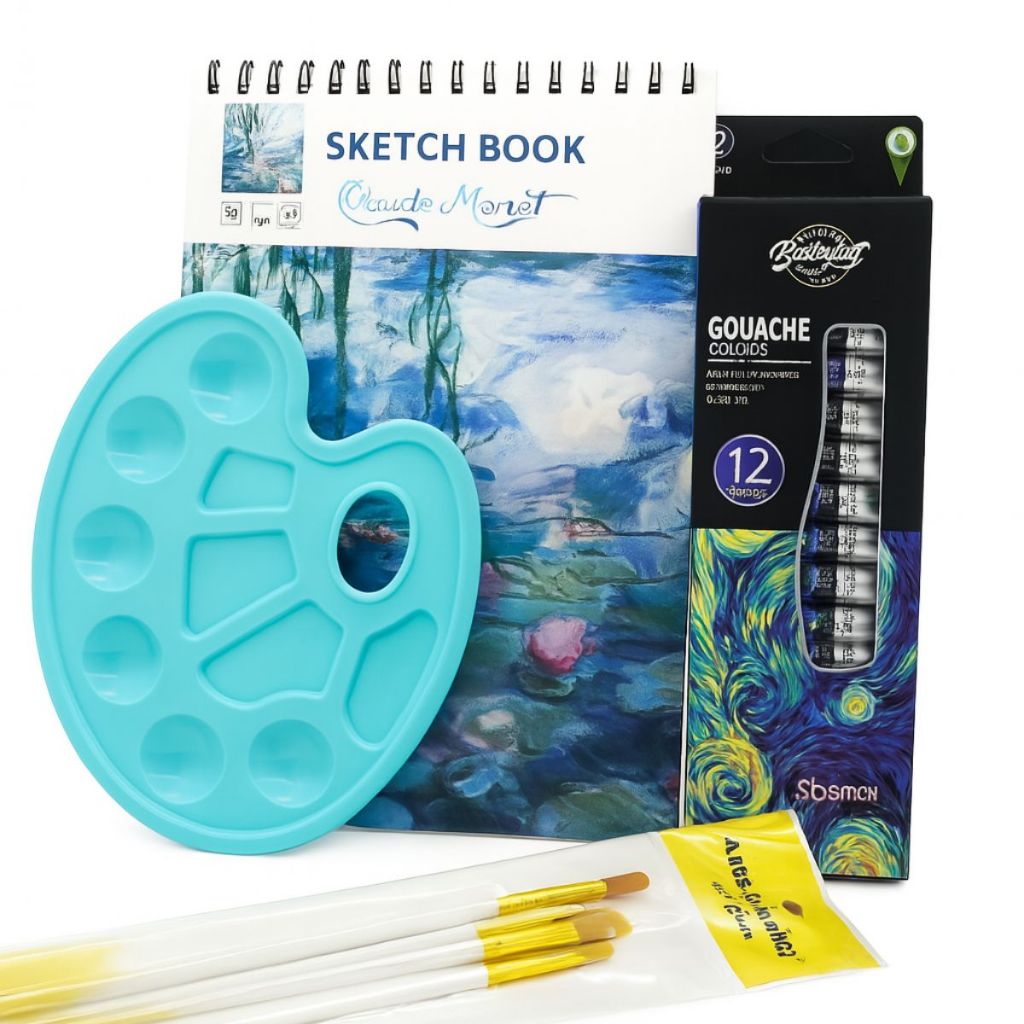 Kit de Pintura Artística Premium Sketchbook Completo para Criatividade e Técnica