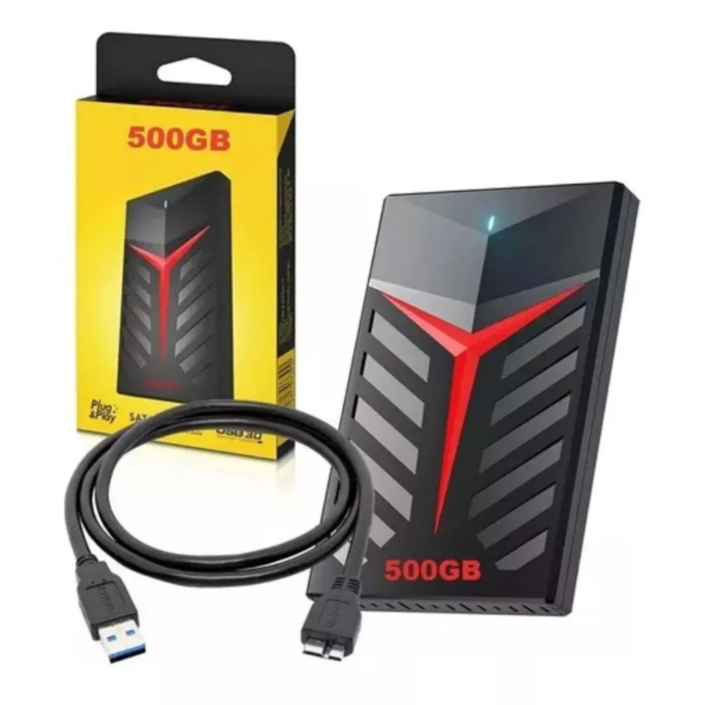 Hd Externo 500gb Portátil Usb 3.0 Compatível c/Notebook Ps4 Ps5 Xbox One E Series