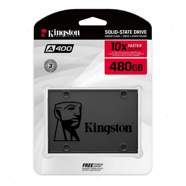 SSD  SATA 3.0  480GB INTERNO KINGSTON A400 LEITURA