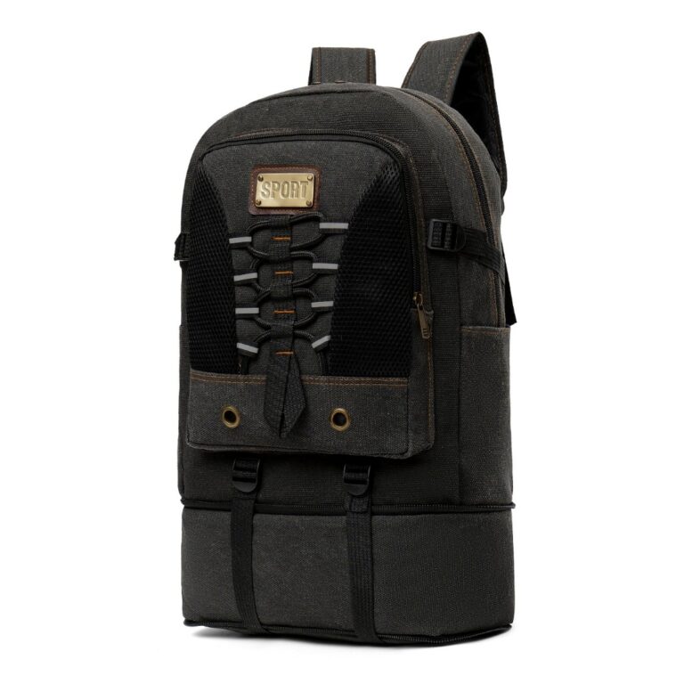 Mochila de Lona Masculina Grande Reforçada 50L Qu