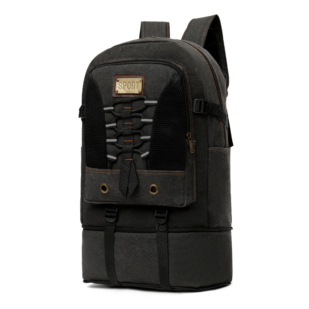 Mochila de Lona Masculina Grande Reforçada 50L Qualidad Resistênte 045